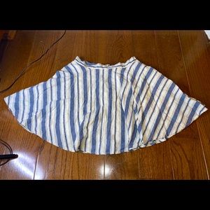 Forever 21 blue & white stripe skirt